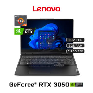IDEAPAD GAMING 3 15ARH7 / AMD RYZEN 5- 6600H (6 NUCLEOS) / 8GB - DDR5 / 512GB SSD M.2 / NVIDIA GEFORCE RTX 3050 (4GB) / 15.6" FHD (1920×1080) - 120Hz