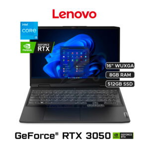 IDEAPAD GAMING 3 15IAH7 / INTEL CORE I5- 12450H (8 NUCLEOS) / 8GB - DDR4 / 512GB SSD M.2 / NVIDIA GEFORCE RTX 3050 (4GB) / 15.6" FHD (1920 x 1080) 120Hz