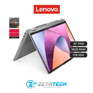 IDEAPAD FLEX 5 16ABR8 / AMD RYZEN 7-7730U / 16GB DDR4 / 1TB SSD / GRAFICOS AMD RADEON / 16" WUXGA (1920×1200), TOUCHSCREEN