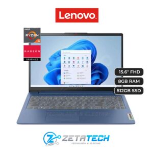 IDEAPAD SLIM 3 15AMN8 / AMD RYZEN 5 7520U (4 NUCLEOS) / 8GB DDR5 / 512GB SSD / GRAFICOS AMD RADEON / 15.6" FHD (1920x1080)