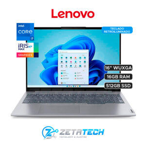 THINKBOOK 16 G16 IRL / INTEL CORE I7 -1355U (10 NUCLEOS) / 16GB-DDR5 / 512GB SSD M.2 / IRIS® XE GRAPHICS / 16" FHD (1920×1200) TOUCHCSCREEN