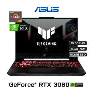 TUF GAMING FA507RM-HN110W / AMD RYZEN 7 6800H / 16 GB - DDR5 / 512 GB SSD / NVIDIA GEFORCE RTX 3060 (6GB) / 15.6" FHD (1920 x 1080)