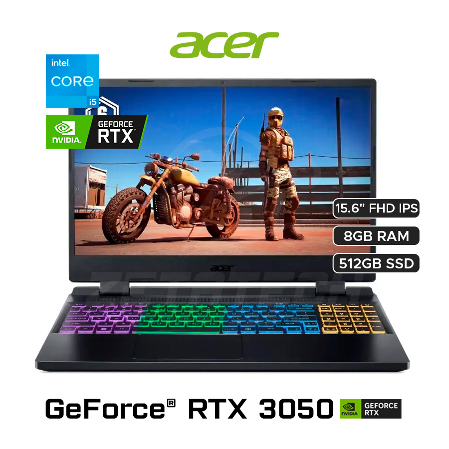 ACER NITRO 5 AN515-58-57VS / INTEL CORE I5 – 12450H (8NUCLEOS)/ 8GB – DDR4 / 512GB SSD / NVIDIA GEFORCE RTX 3050 (4GB) / 15.6″ FHD (1920 x 1080) 144Hz