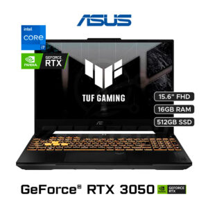 TUF GAMING FX507ZC4-HN002W / INTEL CORE I7-12700H (14 NÚCLEOS) / 16GB - DDR5 / 512GB SSD / NVIDIA GEFORCE RTX 3050 (4GB) / 15,6", FHD (1920 x 1080)