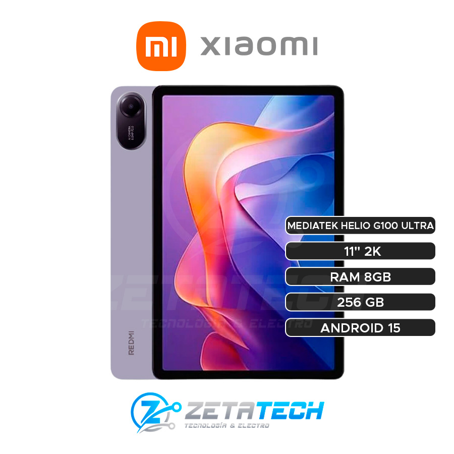 REDMI PAD 2 / ANDROID 15 / 8GB RAM / 256GB SSD / 11" 2.k (1600 x 2560) / Lavender Purple