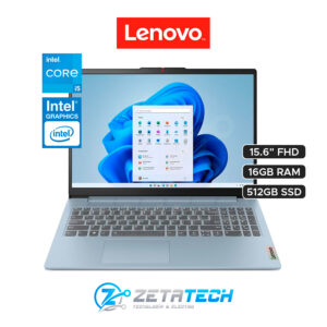 IDEAPAD SLIM 3 15IAH8 / INTEL CORE I5-12450H (8 NÚCLEOS) / 16GB DDR5 / 512GB SSD / INTEL UHD GRAPHICS / 15.6" FHD (1920 x 1080)