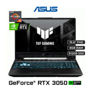 TUF GAMING A15 FA506NC-HN011W / AMD RYZEN 5-7535HS (6 NUCLEOS) / 8GB DDR5 / 512GB SSD / NVIDIA GEFORCE RTX 3050 (4GB) / 15.6" FHD (1920 x 1080) - 144Hz