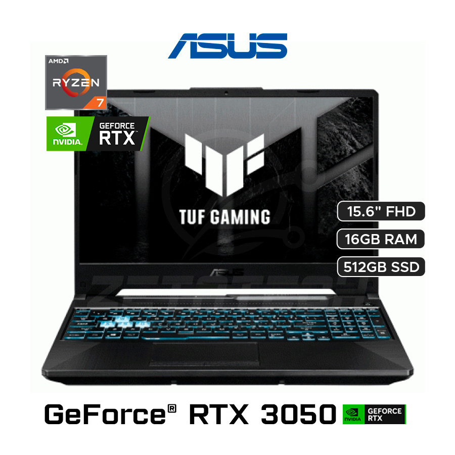 TUF GAMING A15 FA506NCQ-HN012W / AMD RYZEN 7-170 (8 NÚCLEOS) / 16GB DDR5 / 512GB SSD / NVIDIA GEFORCE RTX 3050 (4GB) / 15.6" FHD (1920 x 1080) - 144Hz
