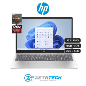 HP-15 FC0287LA / AMD RYZEN 7-7730U (8 NÚCLEOS) / 8GB DDR4 / 512GB SSD / GRAFICOS AMD RADEON / 15.6" FHD (1920 x 1080)