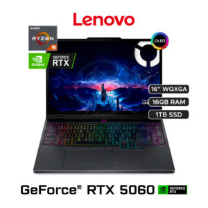 LEGION 5 16ADR10/ AMD RYZEN 9-8945HX (16 NÚCLEOS) / 16GB-DDR5 / 1TB SSD / NVIDIA GEFORCE RTX 5060 (8GB) / 16” WQXGA (2560 x 1600) - 240Hz