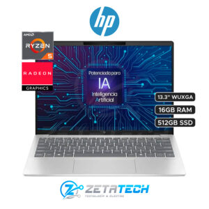 PAVILION AERO 13-BG0002LA / AMD RYZEN 5 8640U (6 NÚCLEOS) / 16GB DDR5 / 512GB SSD / AMD RADEON / 13.3” WUXGA (1920 X 1200)